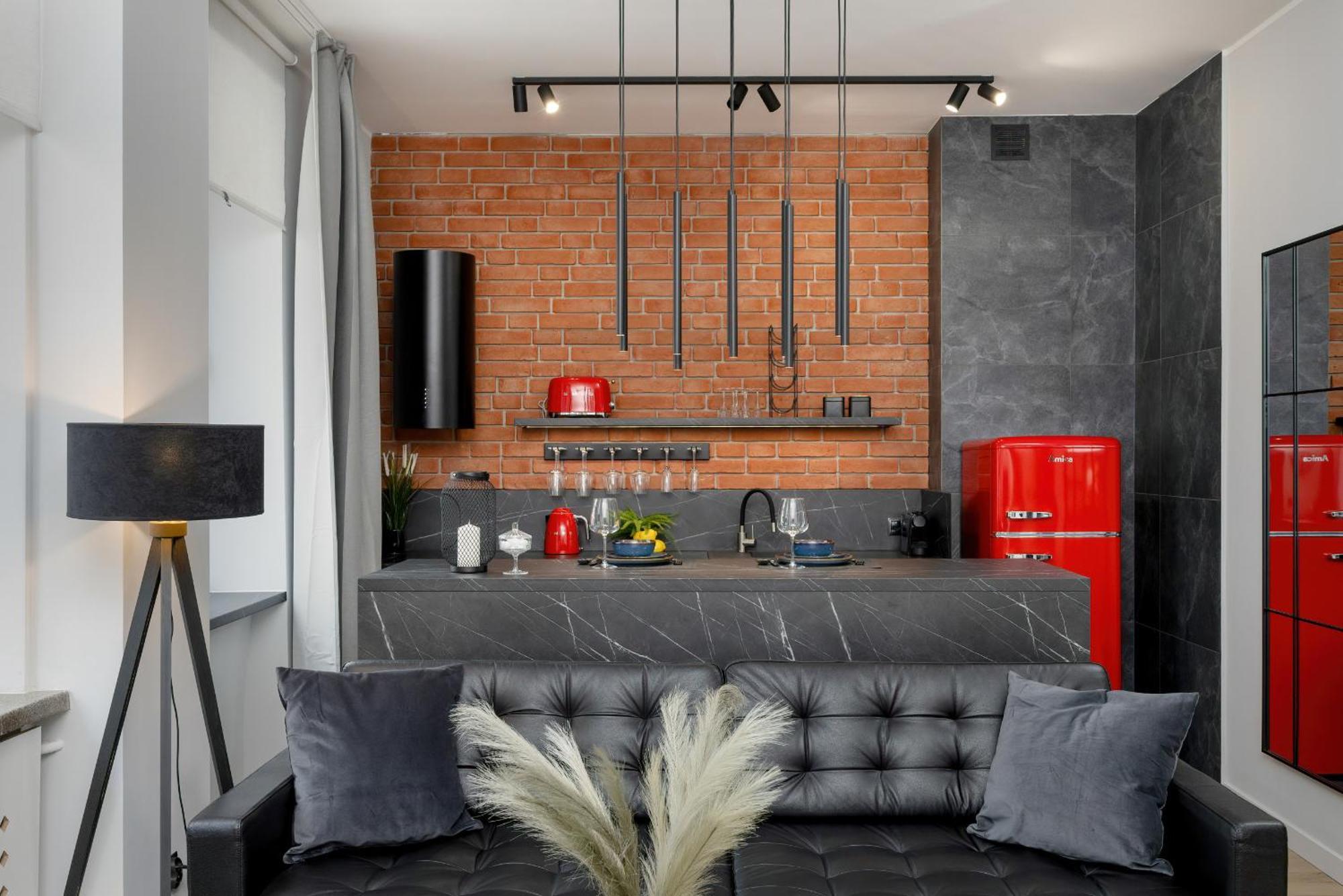 Exclusive Grey And Red Apartment In Warsaw Center By Noclegi Renters Екстер'єр фото