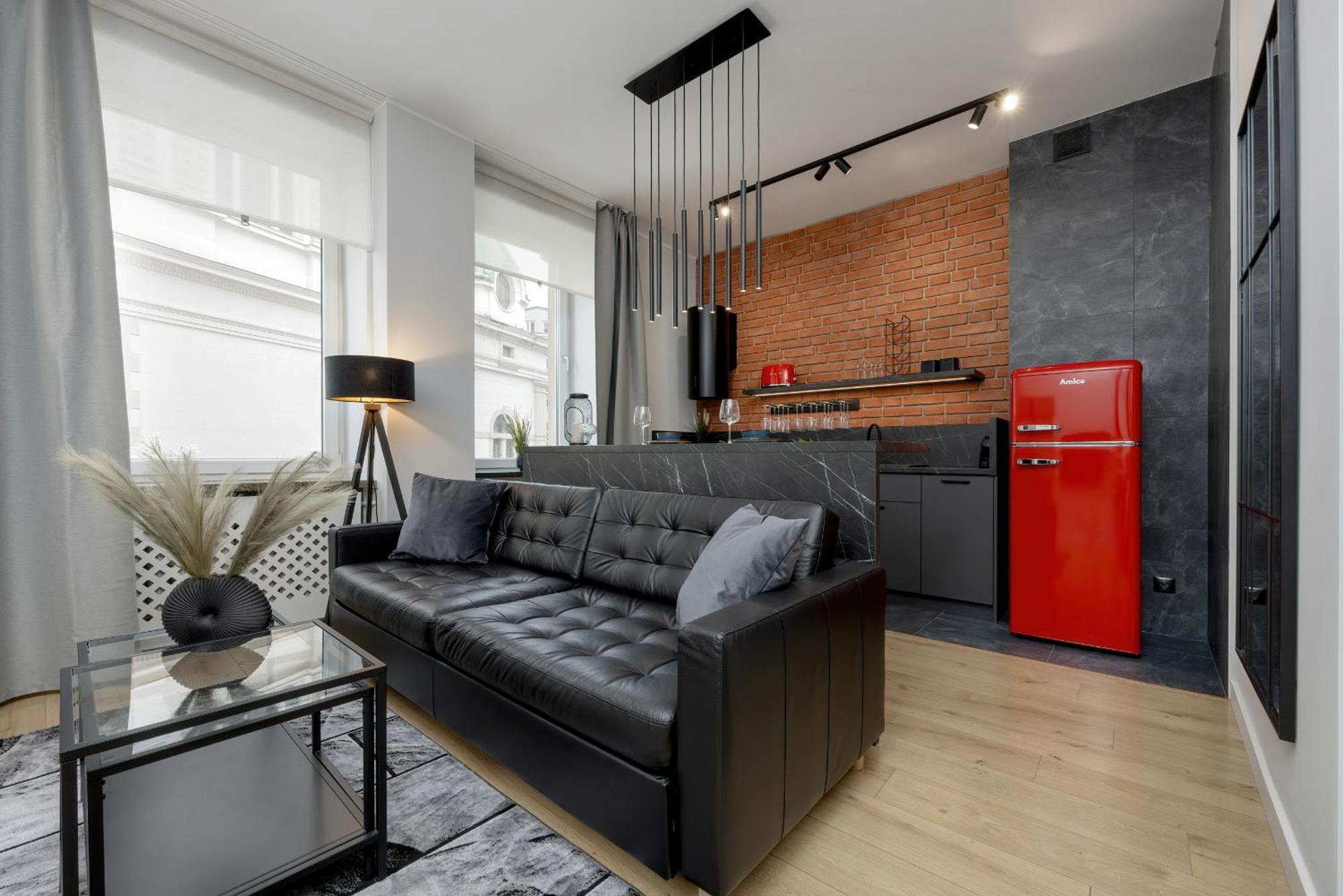 Exclusive Grey And Red Apartment In Warsaw Center By Noclegi Renters Екстер'єр фото