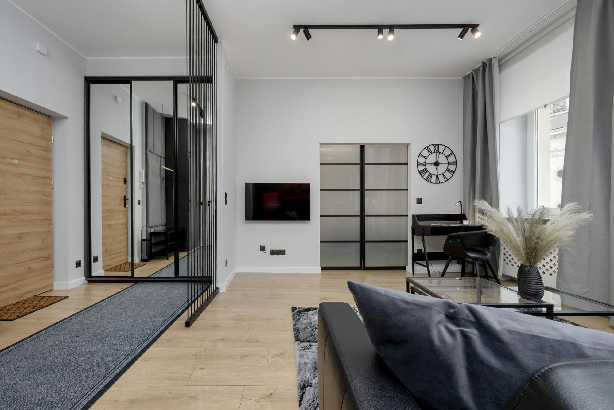 Exclusive Grey And Red Apartment In Warsaw Center By Noclegi Renters Екстер'єр фото