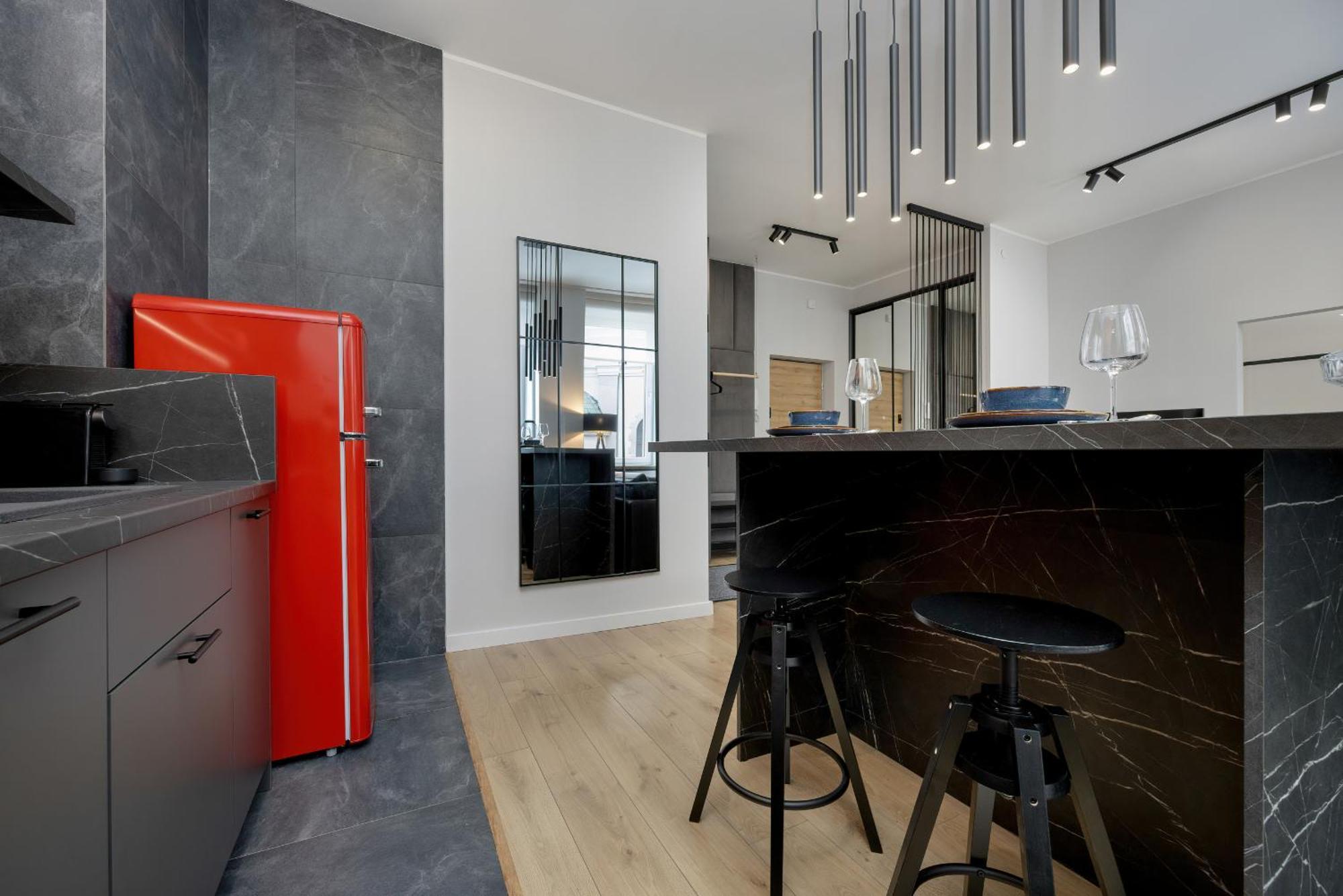 Exclusive Grey And Red Apartment In Warsaw Center By Noclegi Renters Екстер'єр фото